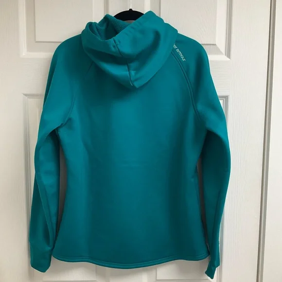 Under Armour Teal Cold Gear Hooded Sweatshirt - Picture 2 of 9